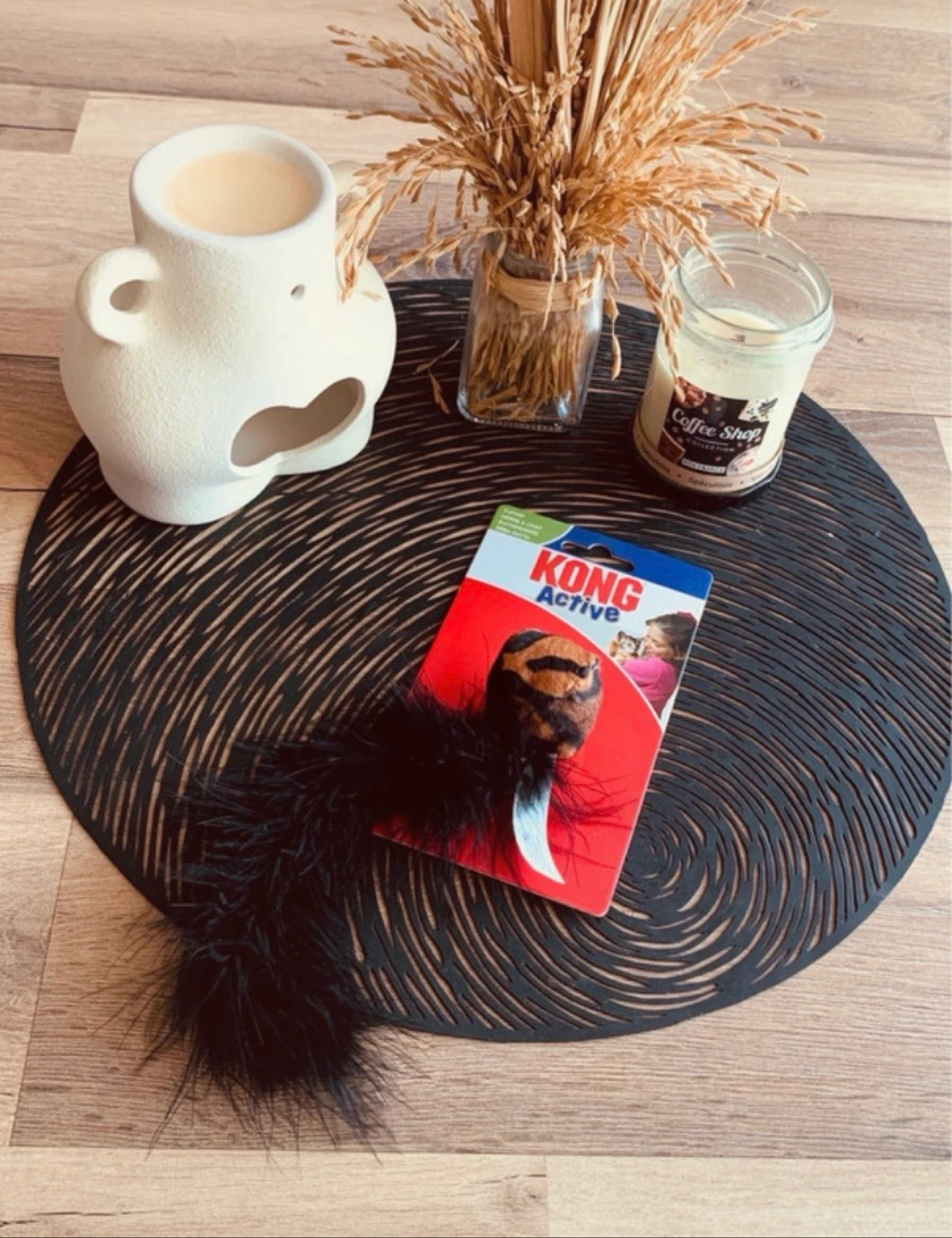 Balle à plume noir chat - Zoomalia